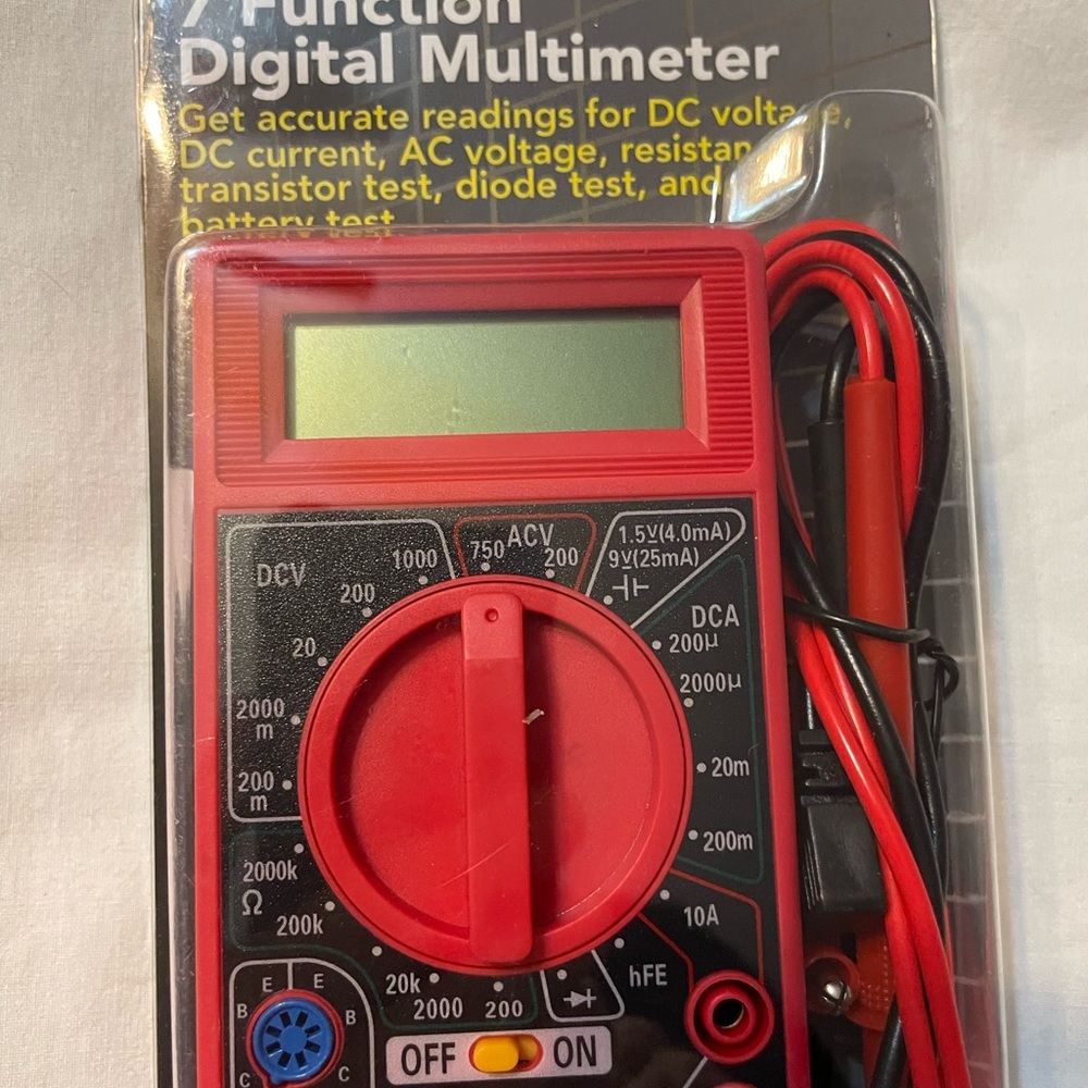 Red Digital Multimeter